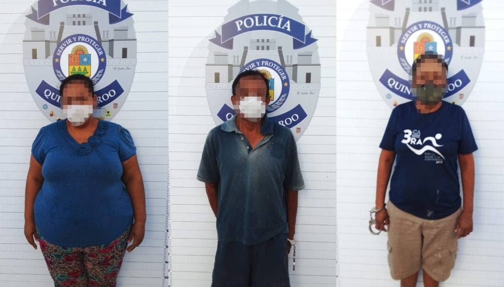 Capturan vecinos a tres presuntos ladrones de una casa en Cancún