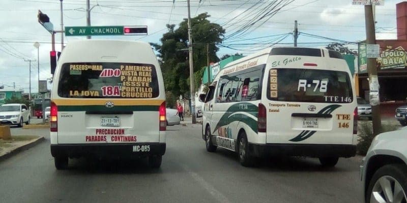 Aplican 10 sanciones diarias a camiones por sobrecupo en Cancún