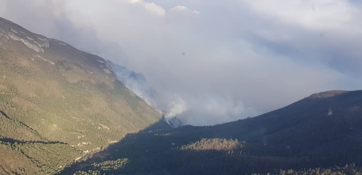 Evacuan a más de 400 personas por incendio forestal en Coahuila y Nuevo León