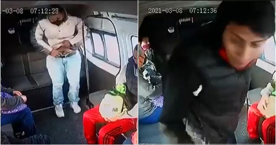 Video: "Dale un balazo", dicen ladrones durante asalto a combi en el Edomex