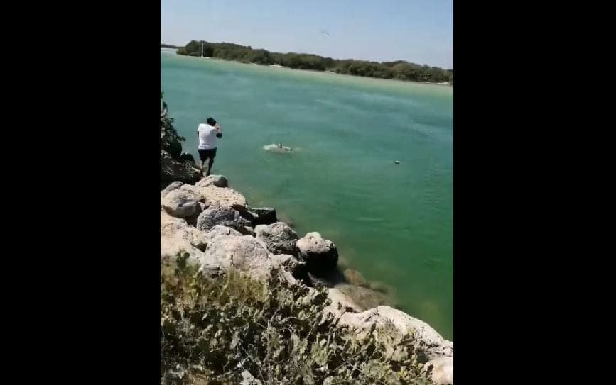 VIDEO: Pescadores salvan a madre e hija de ahogarse en Chuburná