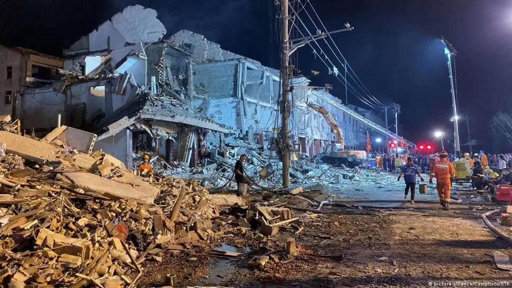 Explosión de gas en China deja 12 muertos y 39 heridos