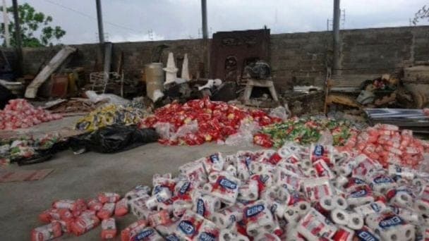 Fiscalía encuentra casi 700 despensas en una bodega de SLP