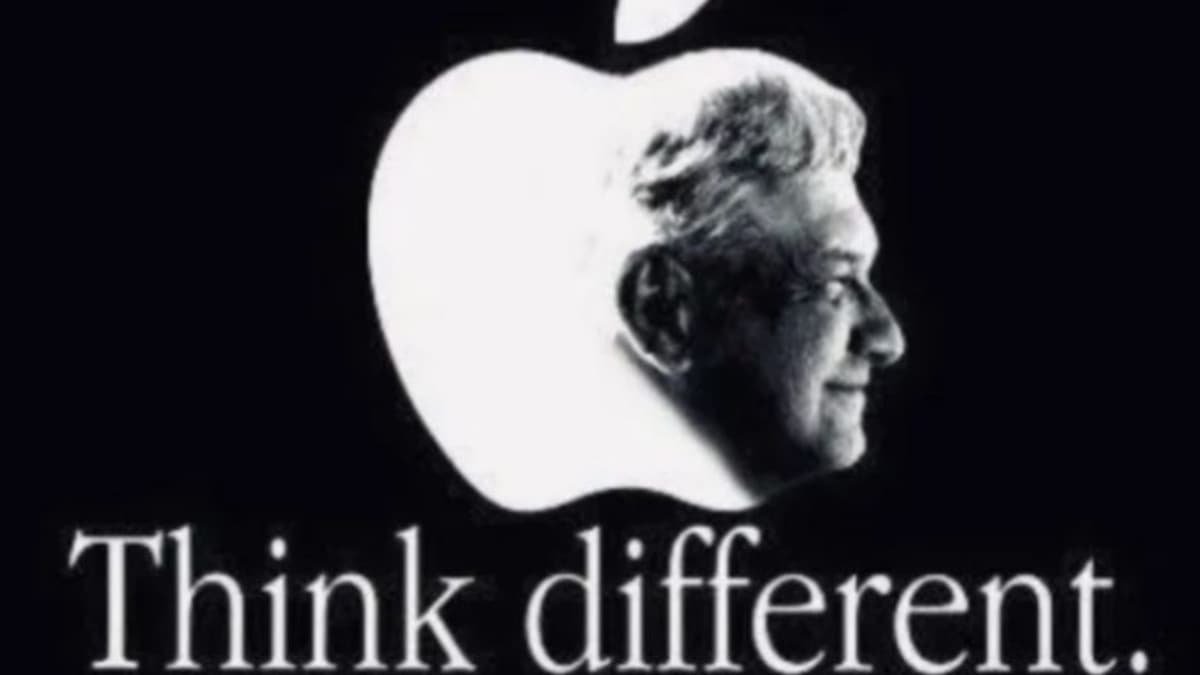¿Casualidad? Morena 'se fusila' logo de Apple y campaña de 1997