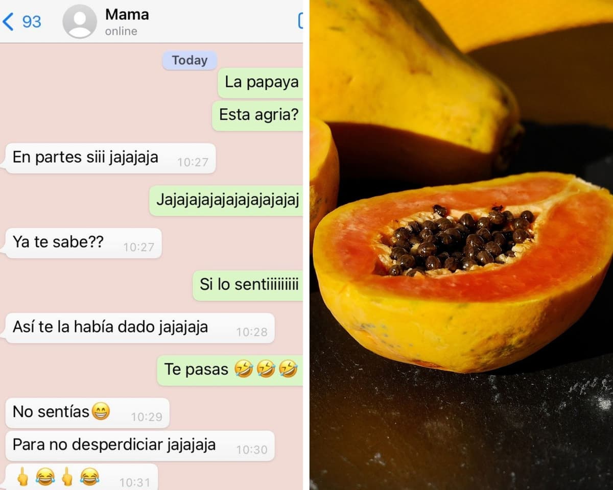 Joven pierde el sabor por Covid-19, su mamá le dio papaya podrida para 'no botarla'