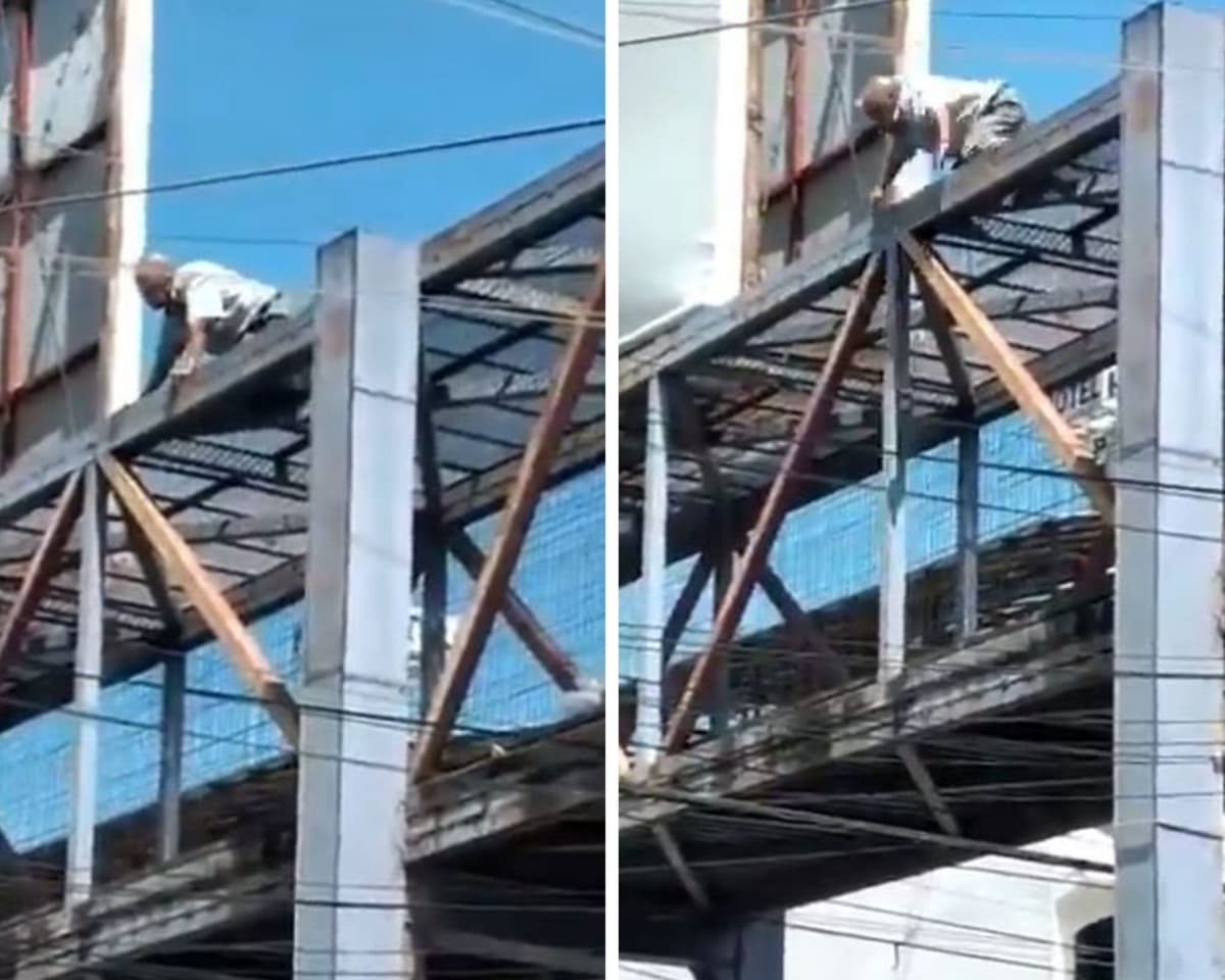 VIDEO: Adulto mayor se lanza desde un puente en Guerrero y muere en el hospital