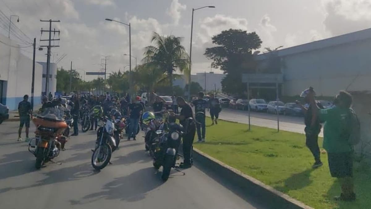 Motociclistas protestan en Cancún por el alto índice de robos