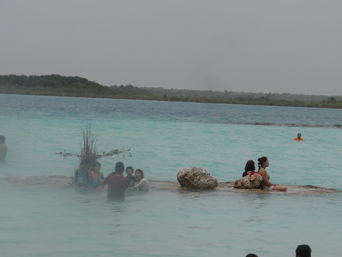 Acusan a familia de priístas de ecocidio tras fotografiarse sobre estromatolitos en Bacalar