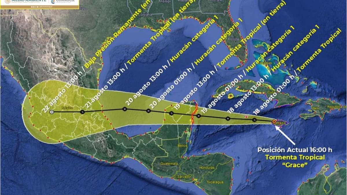 ¡ATENCIÓN! Federación emite alerta por tormenta tropical ‘Grace’