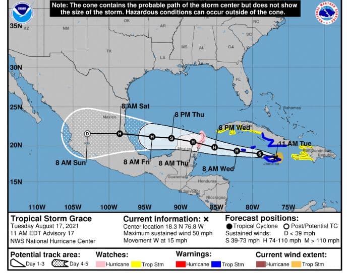 Pronóstico meteorológico para este martes 17 de agosto en Cozumel