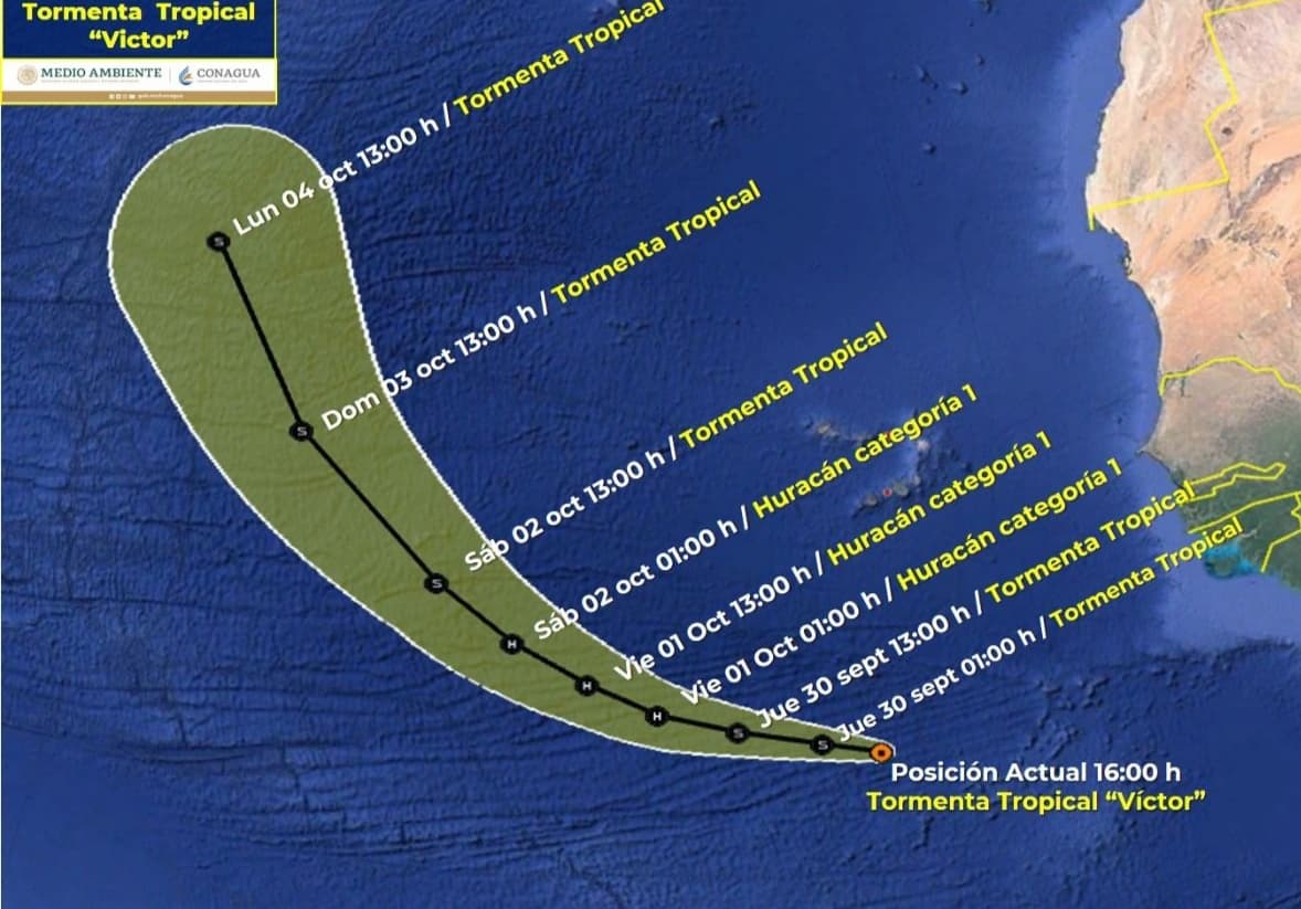 Surge la tormenta tropical ‘Víctor’ en el Atlántico