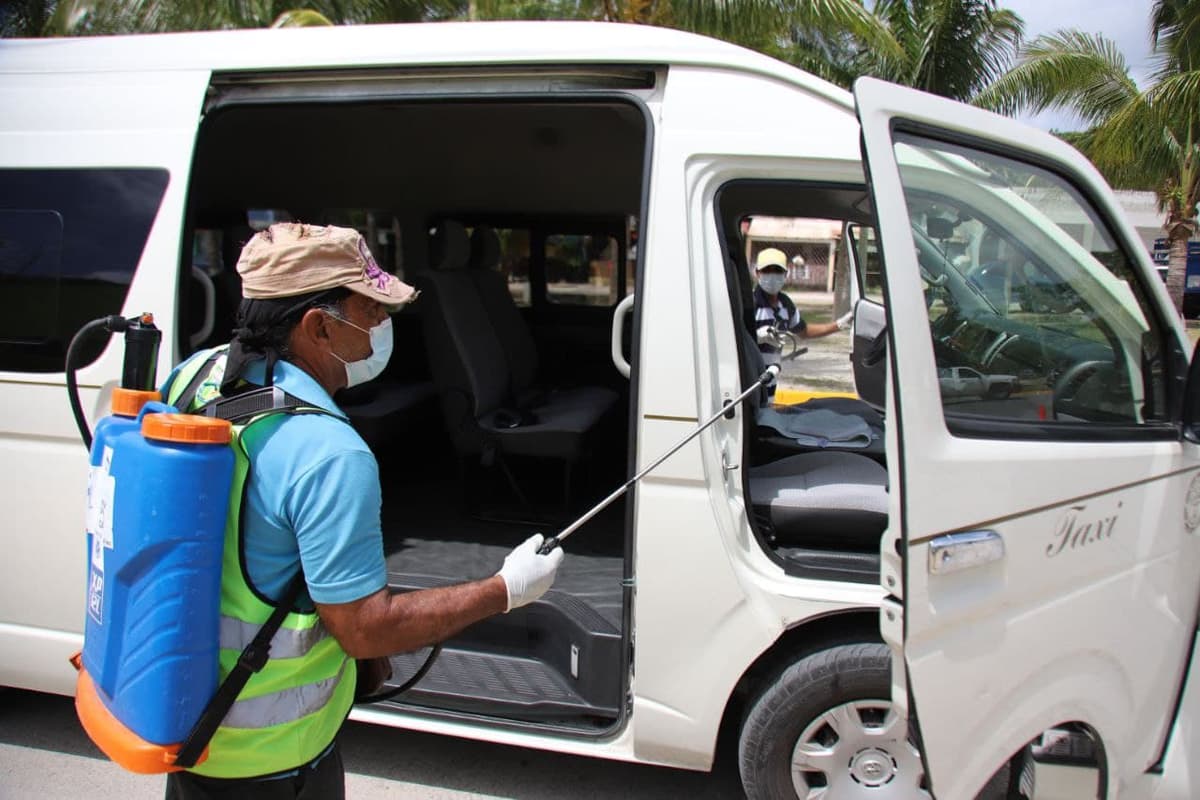 Organiza gobierno de Puerto Morelos nueva jornada de sanitización vehicular