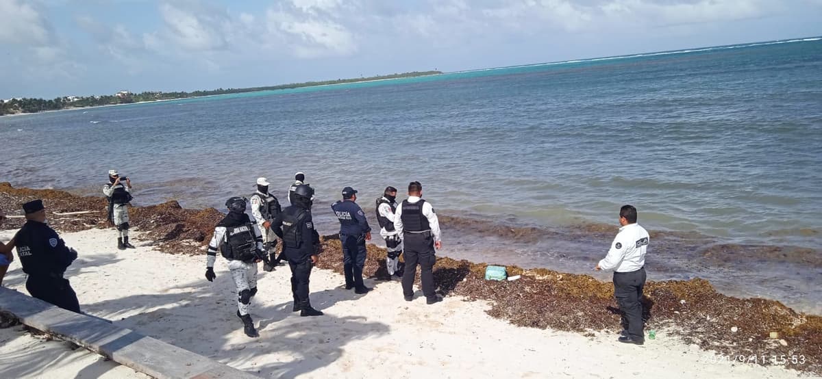 Aseguran 20 kilos de cocaína en playas de Tulum