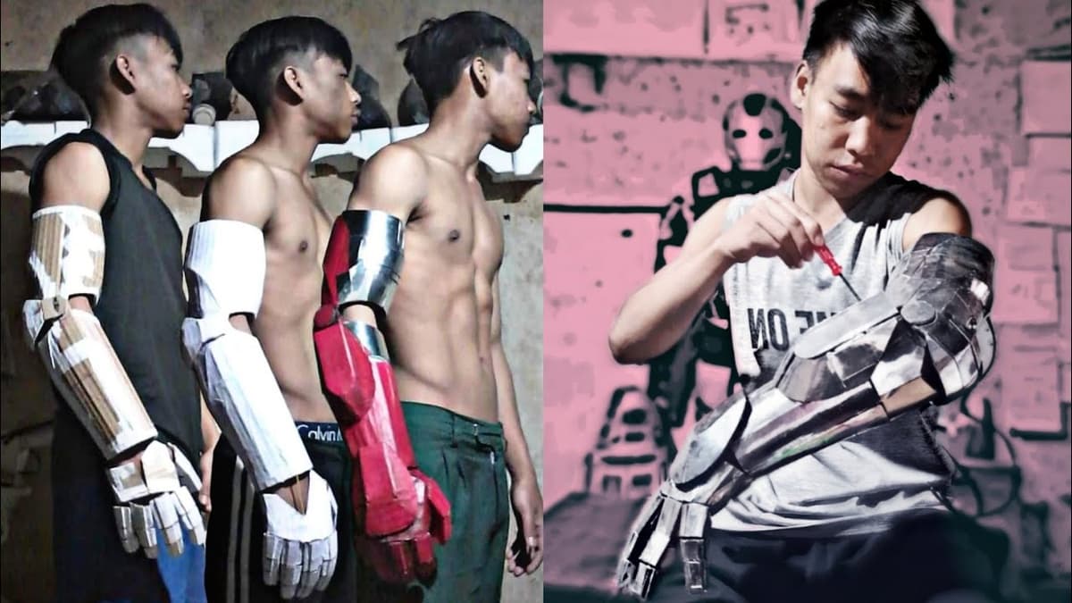 Un joven gana beca para él y sus hermanas al crear réplica del traje de Iron Man con cartón