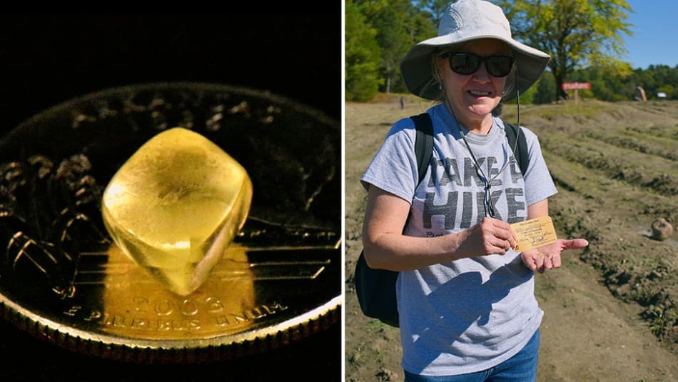 FOTOS: Mujer encuentra un diamante en la tierra durante paseo, puede valer hasta 1.8 mdp