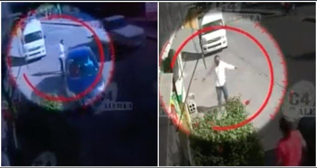 Video: Estafador finge que auto le pasa encima de su pie para pedir dinero