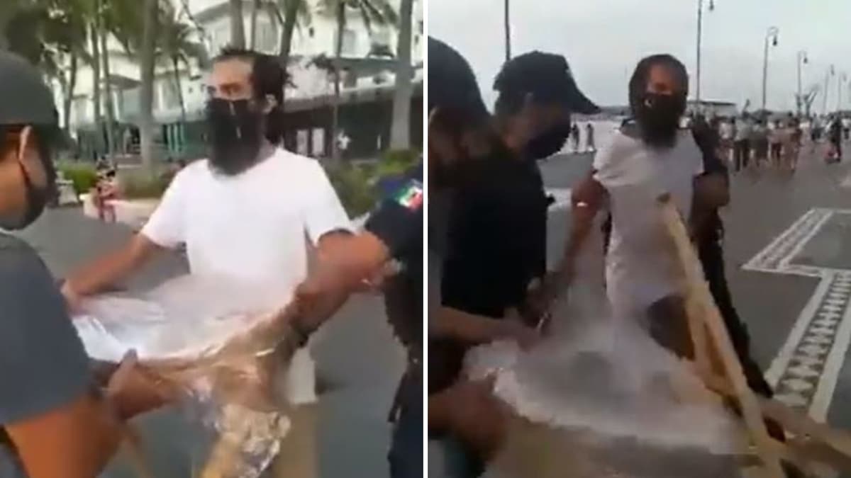 VIDEO: Inspectores le quitan el pan a un comerciante ciego en Veracruz