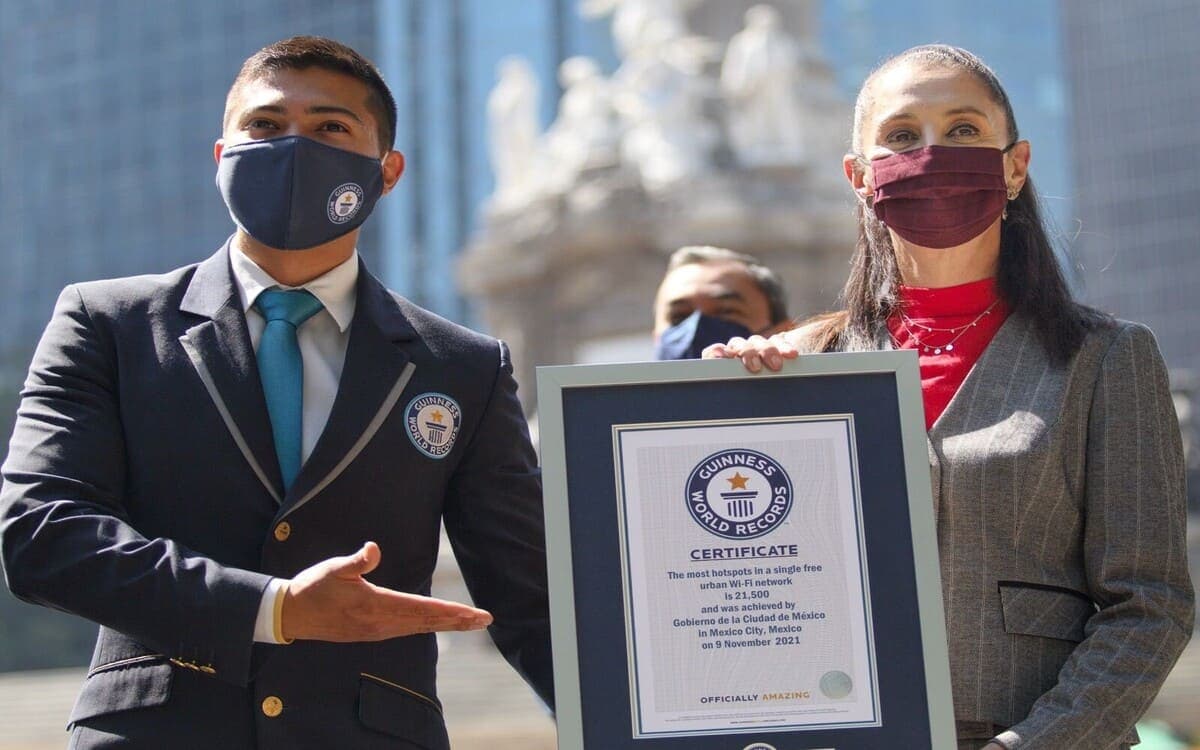CDMX obtiene Récord Guinness por ser la ciudad con más puntos de WiFi gratis