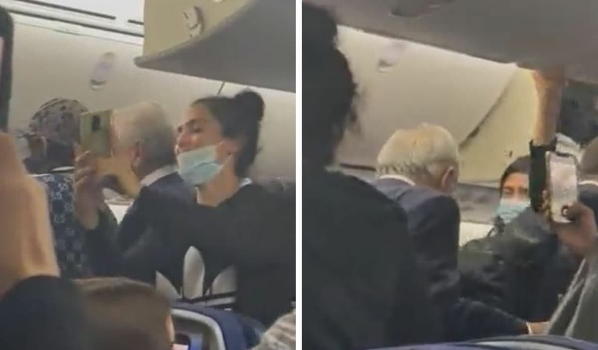 VIDEO: AMLO fue abucheado y aplaudido en avión de regreso a México