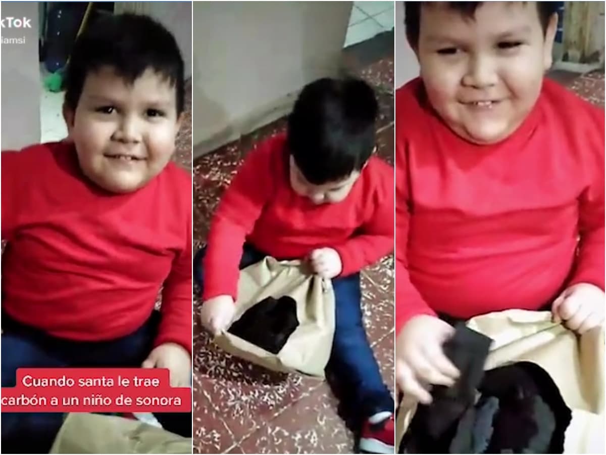VIDEO: Niño recibe carbón en Navidad y su reacción se hace viral