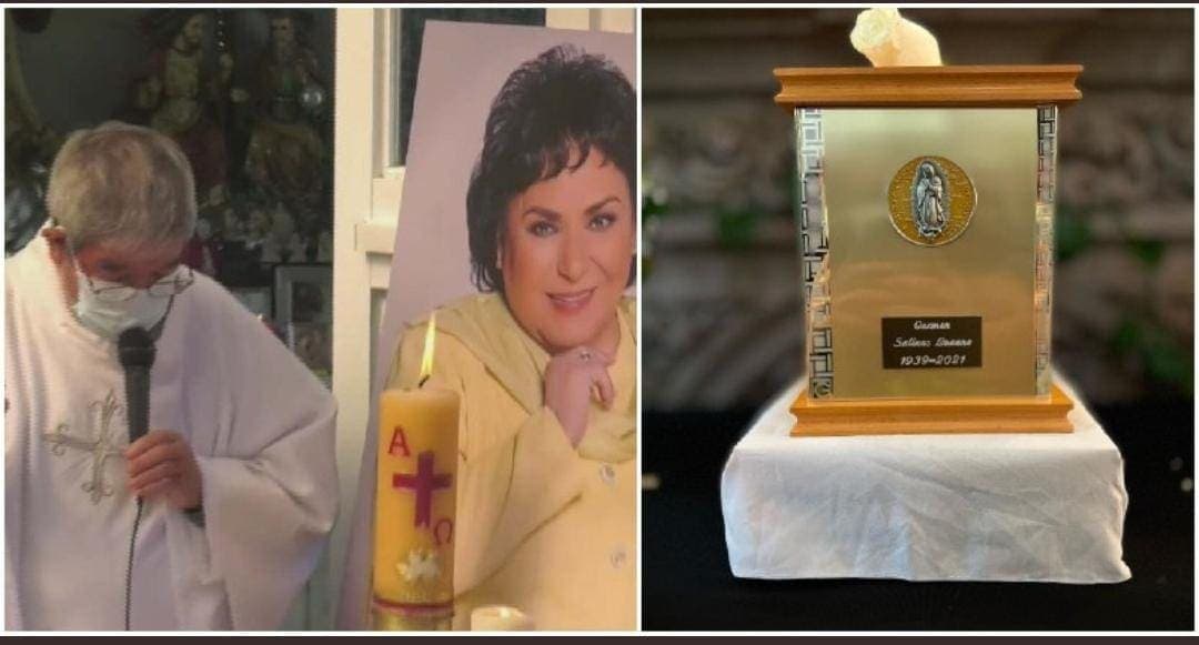 Video: Depositan cenizas de Carmen Salinas junto a las de su hijo 'Pedrito'