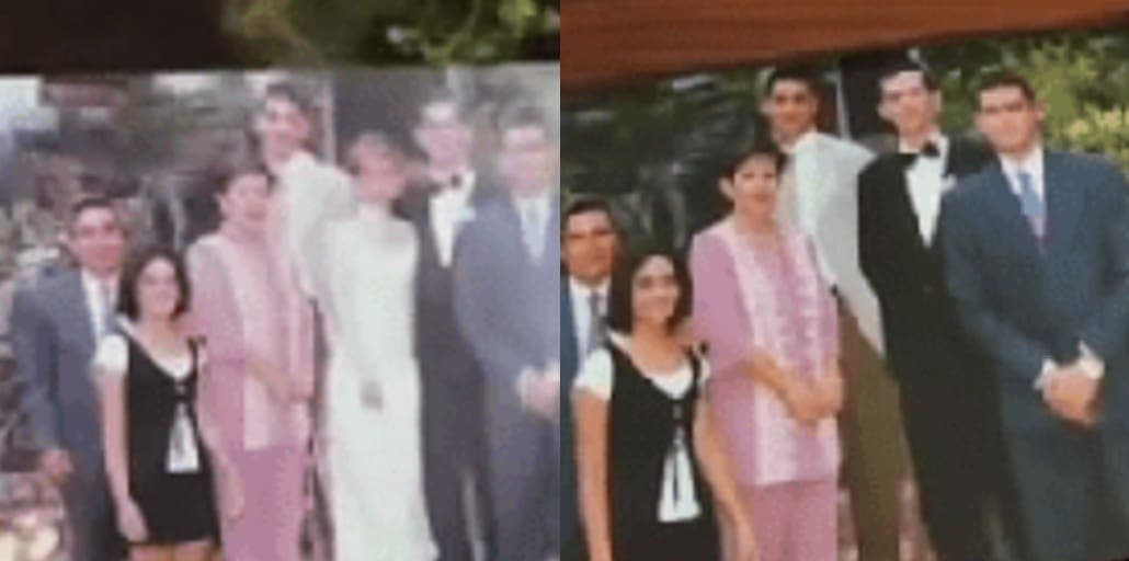 Mujer borra a la esposa de su hijo de la foto de su propia boda