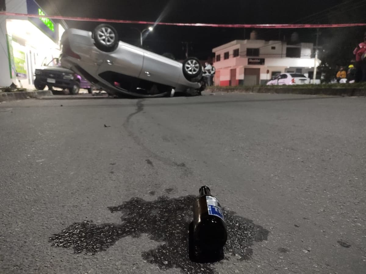 Jefe de la Policía Rural ocasiona accidente en Chetumal, en presunto estado de ebriedad