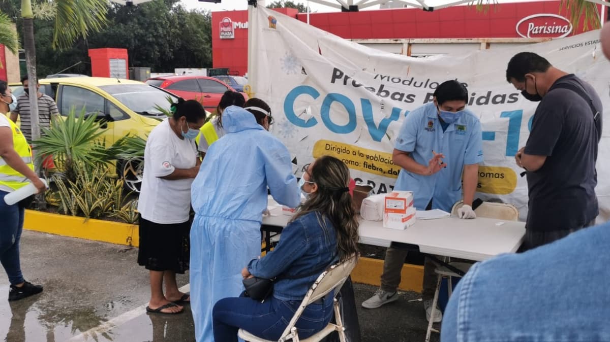 Cancunenses saturan módulo de pruebas rápidas