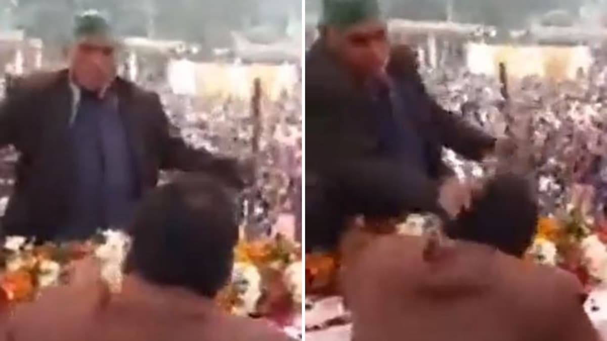 VIDEO: Anciano le lanza una bofetada a un diputado y se vuelve un meme viral