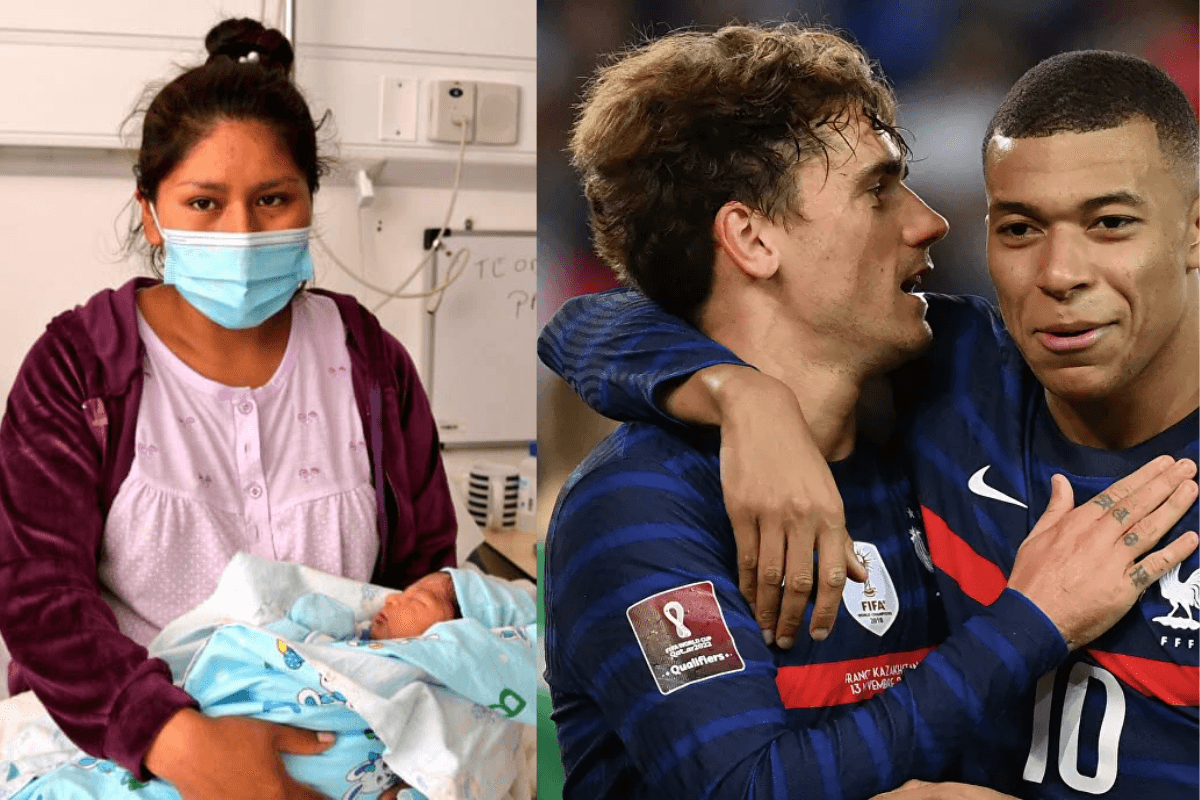Fanáticos nivel: Nombran a su bebé “Griezmann Mbappé” y las redes estallan