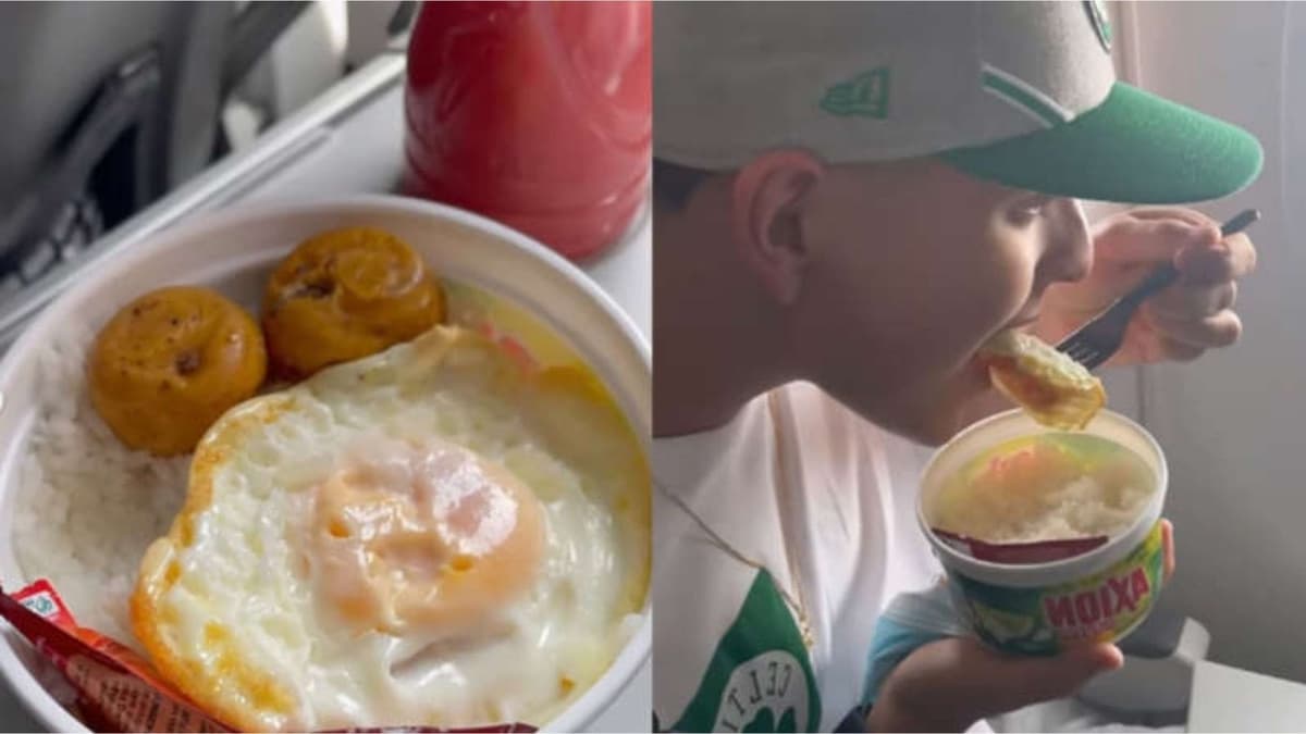 VIDEO: Critican a joven por almorzar en un avión: "Me lo hizo mi mamá con mucho amor"