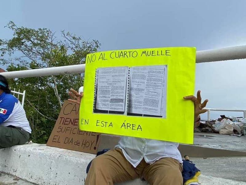 Juez ordena suspensión del cuarto muelle en Cozumel