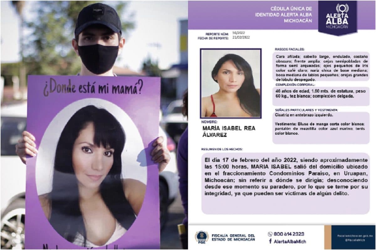 María Isabel: Tras 21 días desaparecida, su hijo continúa en su búsqueda