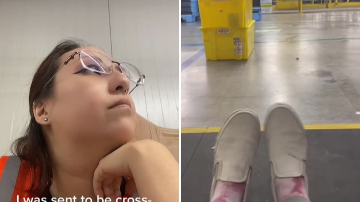 VIDEO: Tiktoker muestra su trabajo en Amazon, se queda horas esperando hacer algo