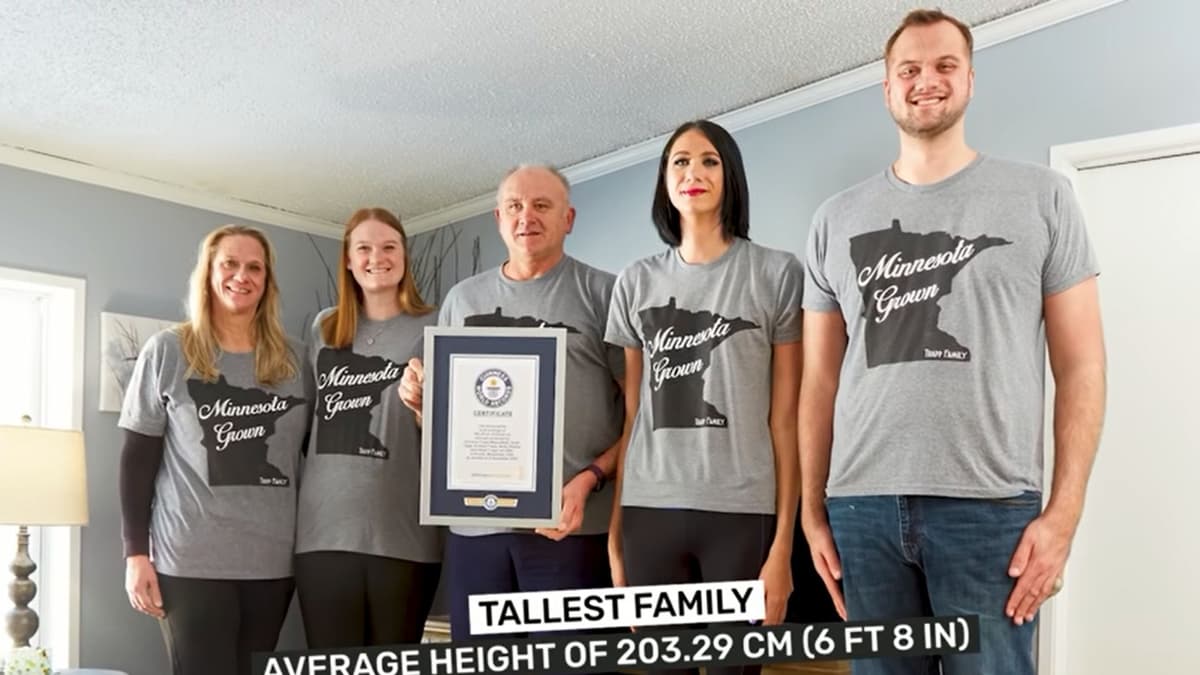 Familia tiene el récord Guinness por ser la más alta del mundo: miden más de 2 metros
