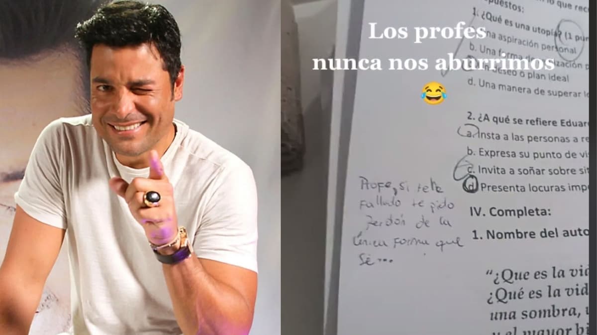 Video: Alumno le pide "perdón" a su maestro por reprobar con una canción de Chayanne