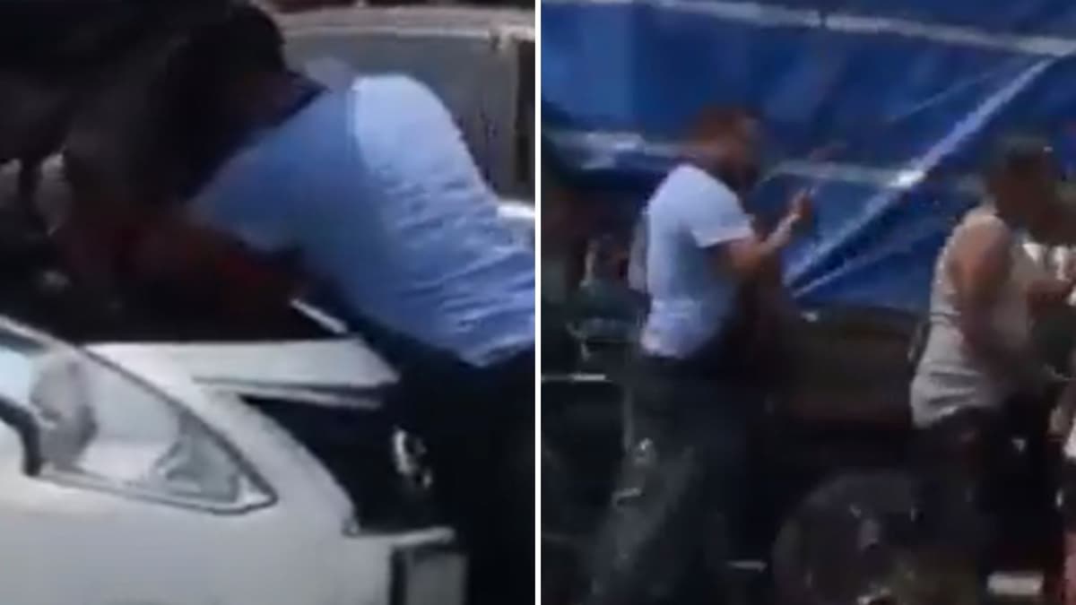 Captan a tianguistas robando un taxi en Iztapalapa, se llevaron hasta el estéreo