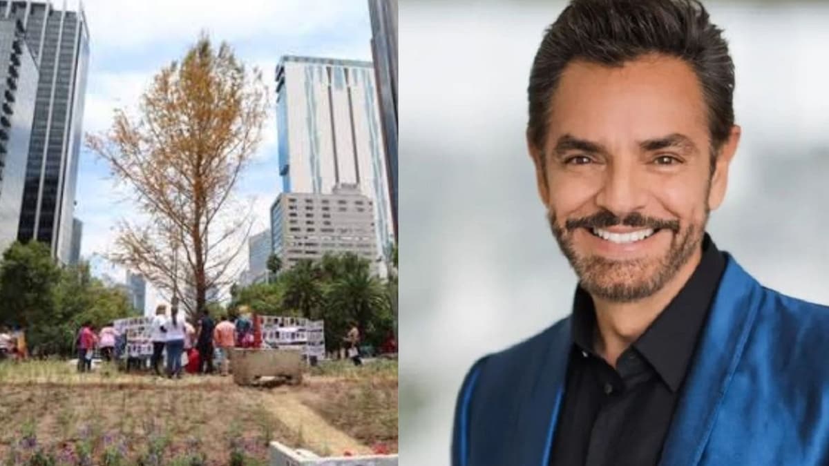Tunden en redes a Eugenio Derbez por exhibir Ahuehuete "seco" de Paseo de la Reforma