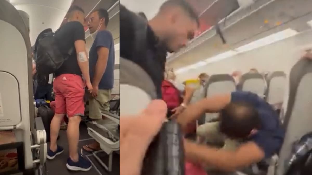 VIDEO: Pasajeros de avión protagonizan pelea para sacar su maleta primero