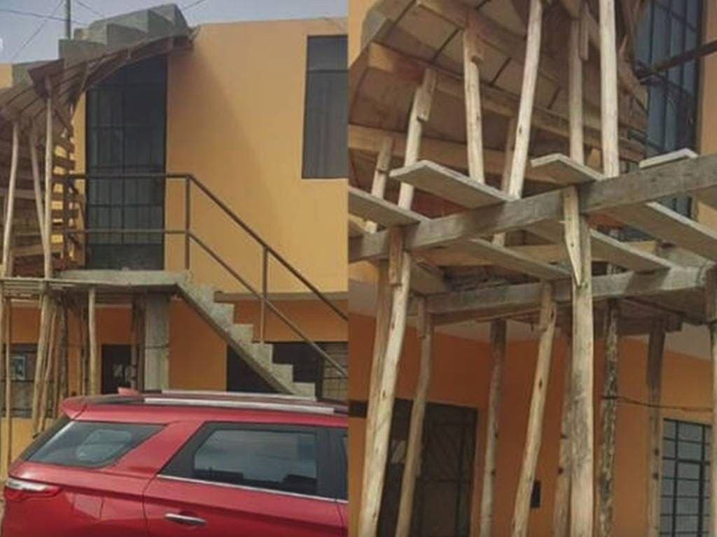 VIDEO: Albañil construye escalera al revés y deja sin salida a dueños de la casa