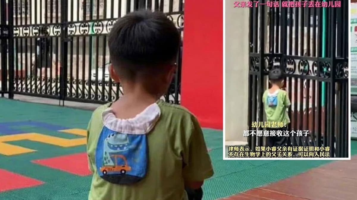 Hombre abandona a niño en kinder al saber que no era su hijo biológico