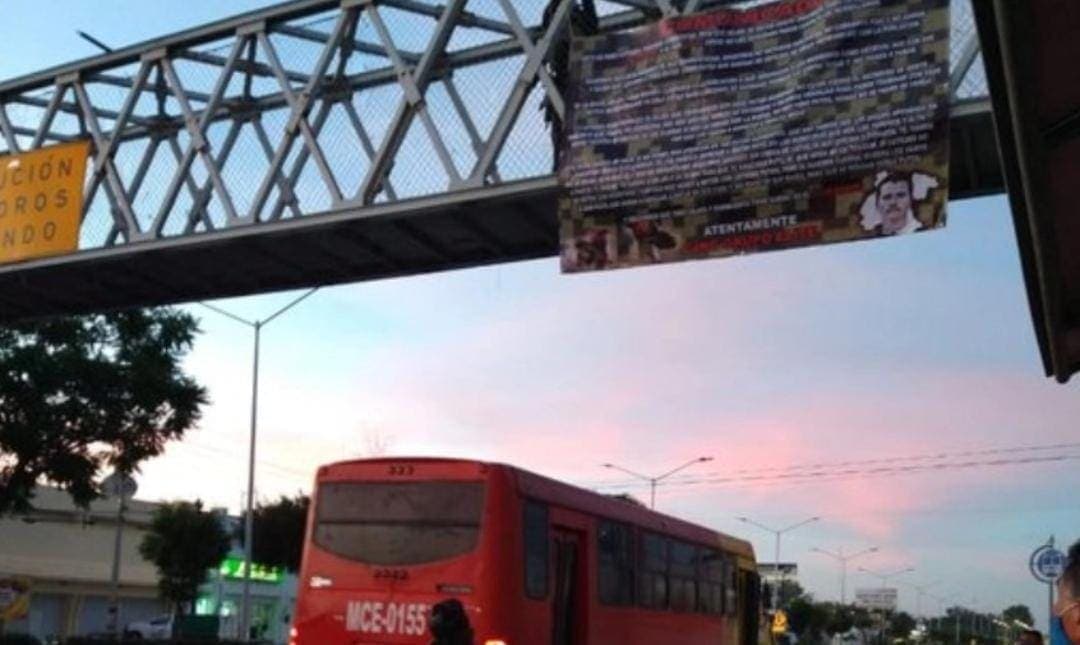 Aparecen narcomantas en Celaya; son presuntamente del CJNG