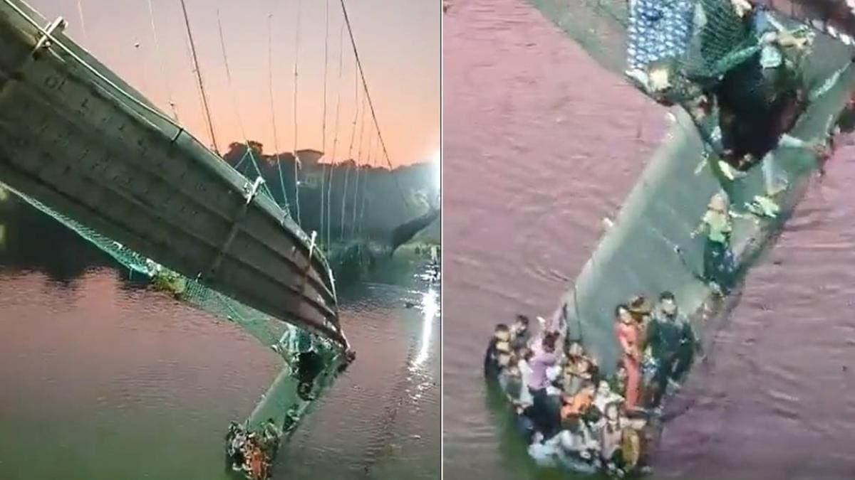 Al menos 90 muertos tras colapso de puente colgante en la India
