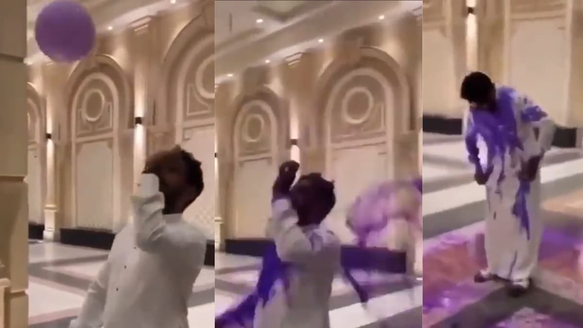 VIDEO: Turistas hacen broma pesada con globos de pintura a qataríes