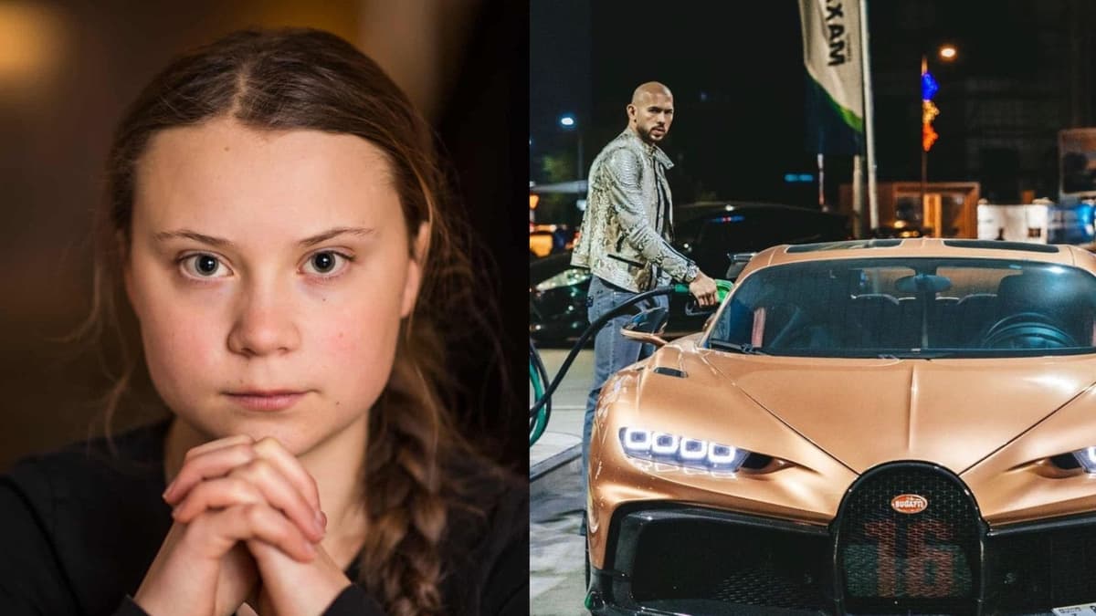 Greta Thunberg "se burla" de genitales de luchador Andrew Tate por contaminar