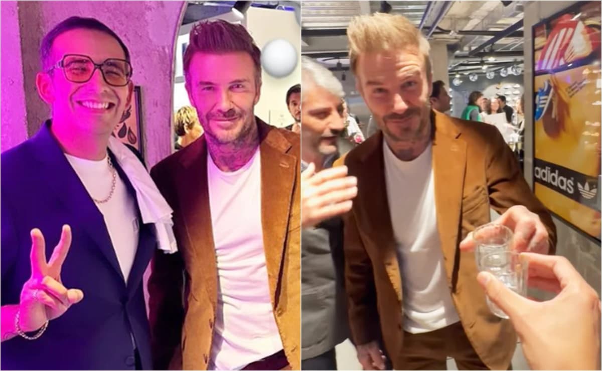 Capi Pérez es captado brindando con David Beckham: “Es más hermoso de lo que te imaginas”.