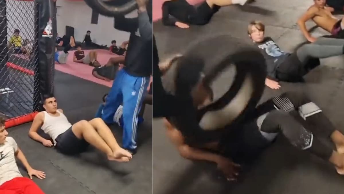 VIDEO: Entrenador se vuelve viral por dar fuertes 'llantazos' a sus alumnos