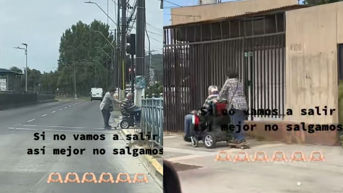 VIDEO: Abuelita aprende a andar en patineta para acompañar a su esposo en silla de ruedas