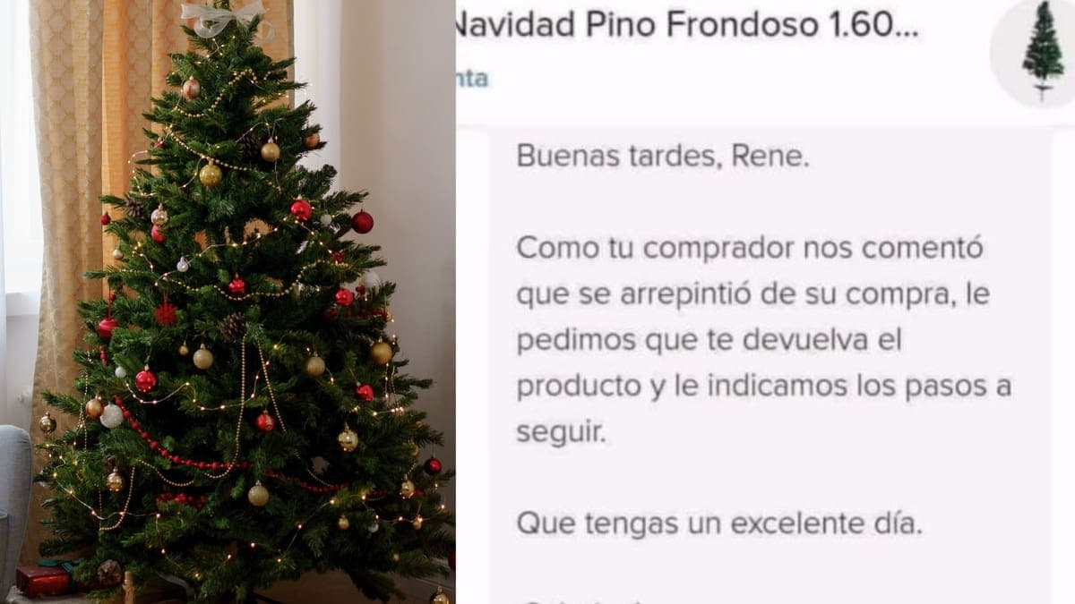 Le compran un árbol de Navidad por Mercado Libre y se lo regresan en enero
