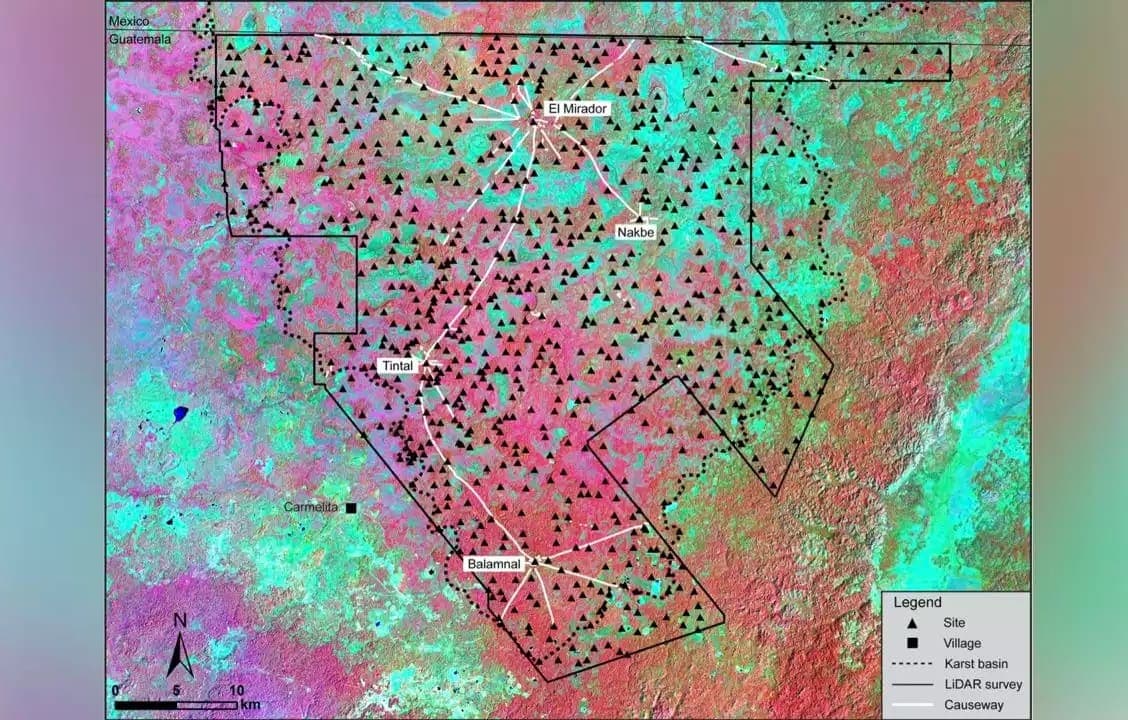 Hallan "supercarreteras" que sugieren lo avanzada que era la civilización Maya